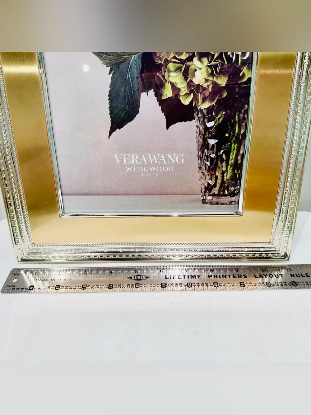 Wedgwood by Vera Wang With Love With Silver And Gold Plate Bridal Picture Frame